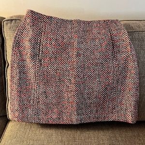 Loft Herringbone Tweed Skirt